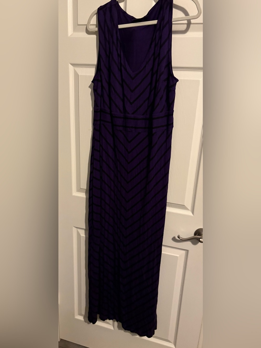 10- Apt. 9 Purple and black Chevron Maxi Dress